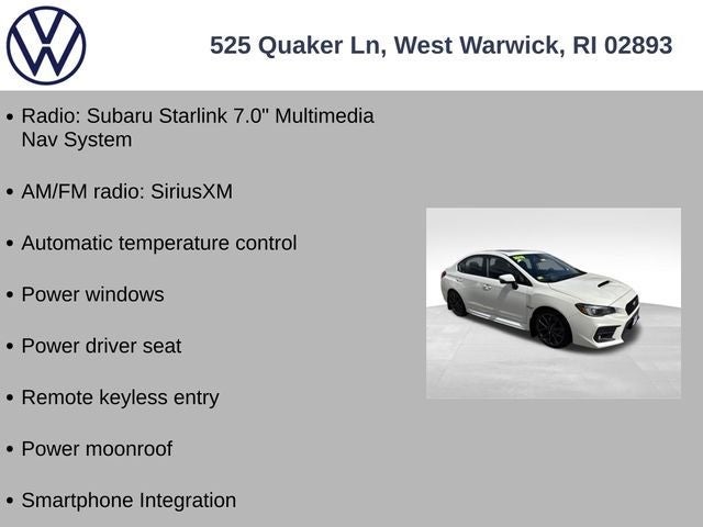 2018 Subaru WRX Limited