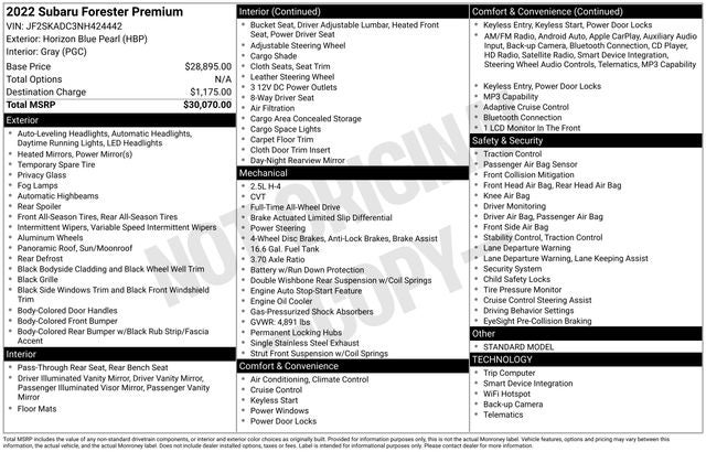 2022 Subaru Forester Premium