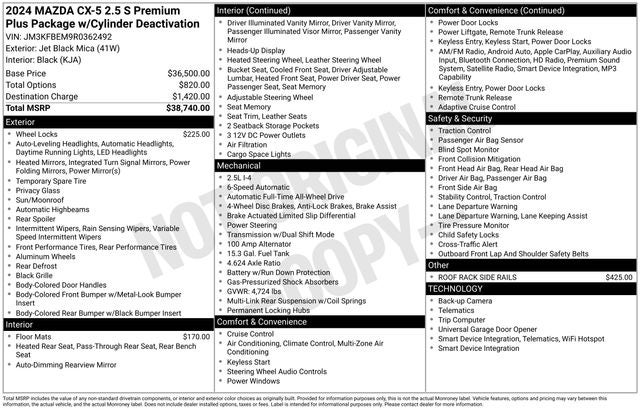 2024 Mazda Mazda CX-5 2.5 S Premium Plus Package