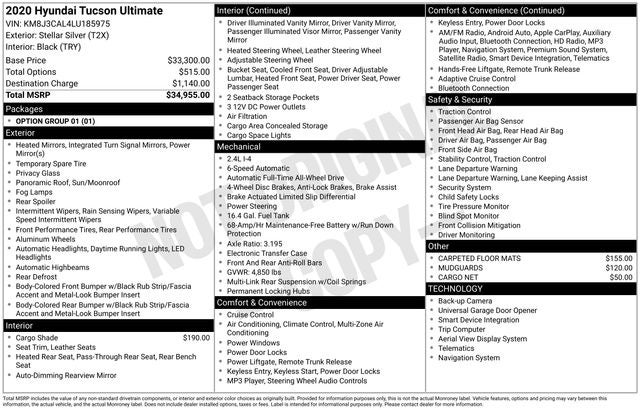2020 Hyundai Tucson Ultimate