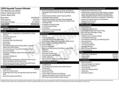 2020 Hyundai Tucson Ultimate