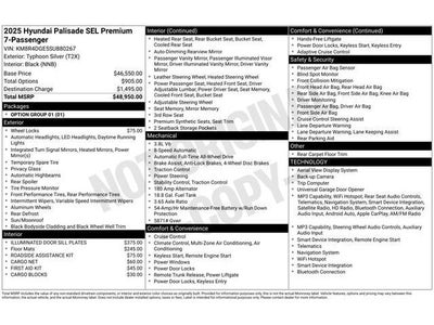 2025 Hyundai Palisade SEL Premium 7 Passenger