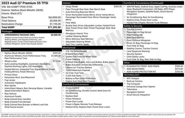 2023 Audi Q7 55 Premium quattro