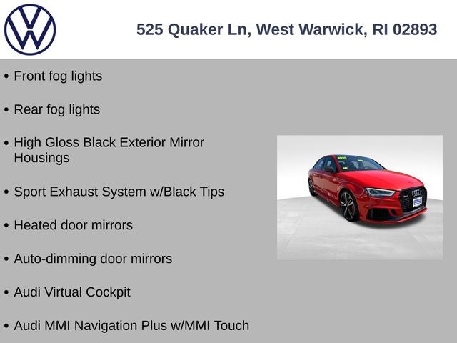 2018 Audi RS 3 2.5T quattro