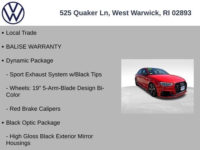 2018 Audi RS 3 2.5T quattro