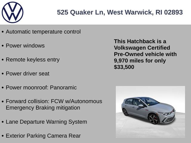 2024 Volkswagen Golf GTI 2.0T SE