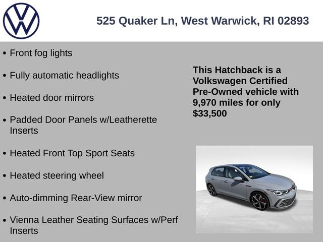 2024 Volkswagen Golf GTI 2.0T SE