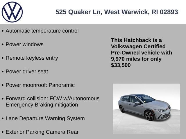 2024 Volkswagen Golf GTI 2.0T SE