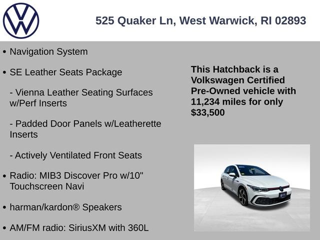 2024 Volkswagen Golf GTI 2.0T SE