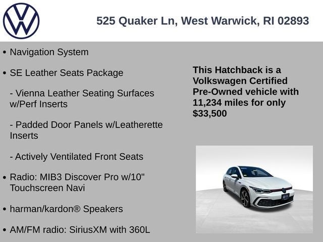 2024 Volkswagen Golf GTI 2.0T SE