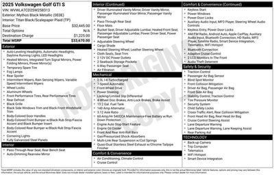 2025 Volkswagen Golf GTI 2.0T S