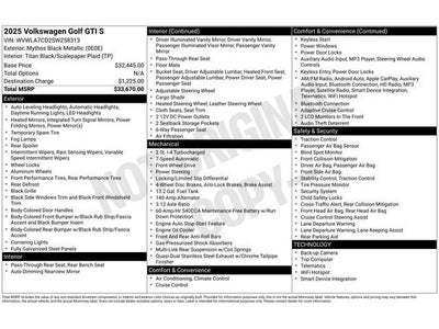 2025 Volkswagen Golf GTI 2.0T S