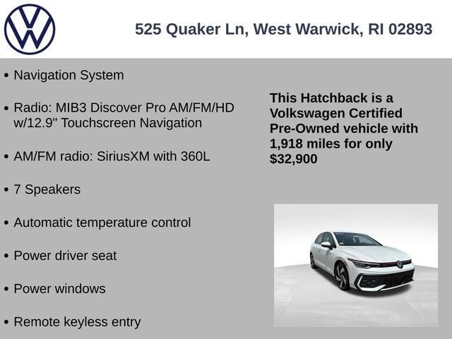 2025 Volkswagen Golf GTI 2.0T S