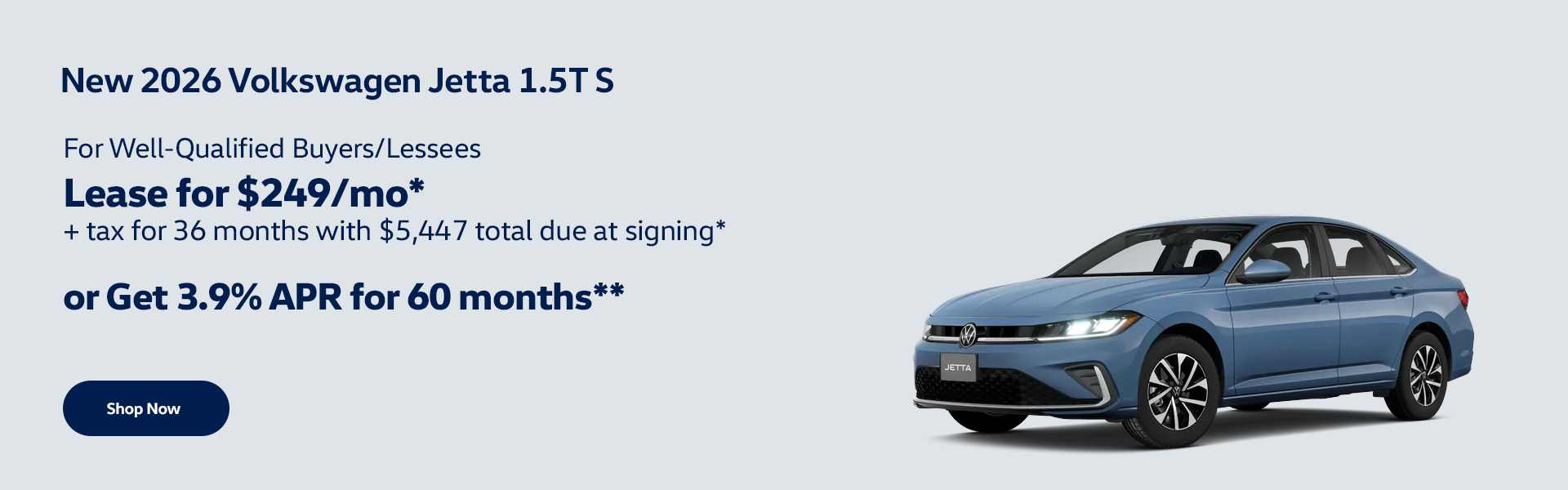 New 2026 Volkswagen Jetta 1.5T S