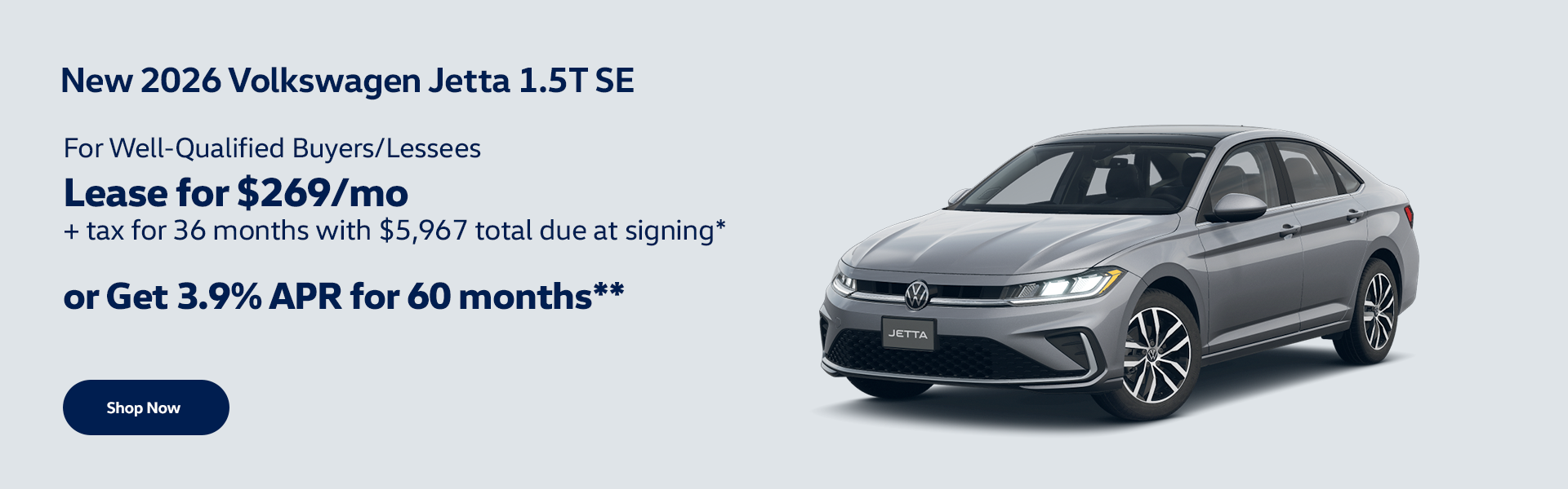 New 2026 Volkswagen Jetta 1.5T SE