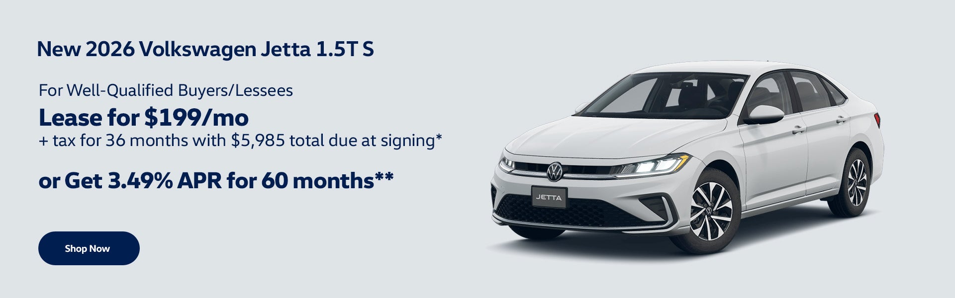 New 2026 Volkswagen Jetta 1.5T S