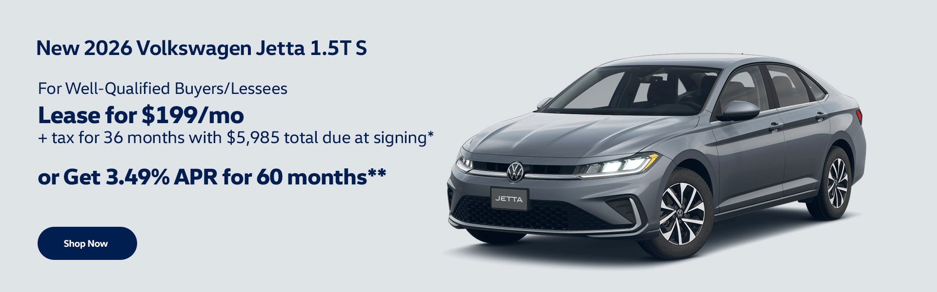 New 2026 Volkswagen Jetta 1.5T S