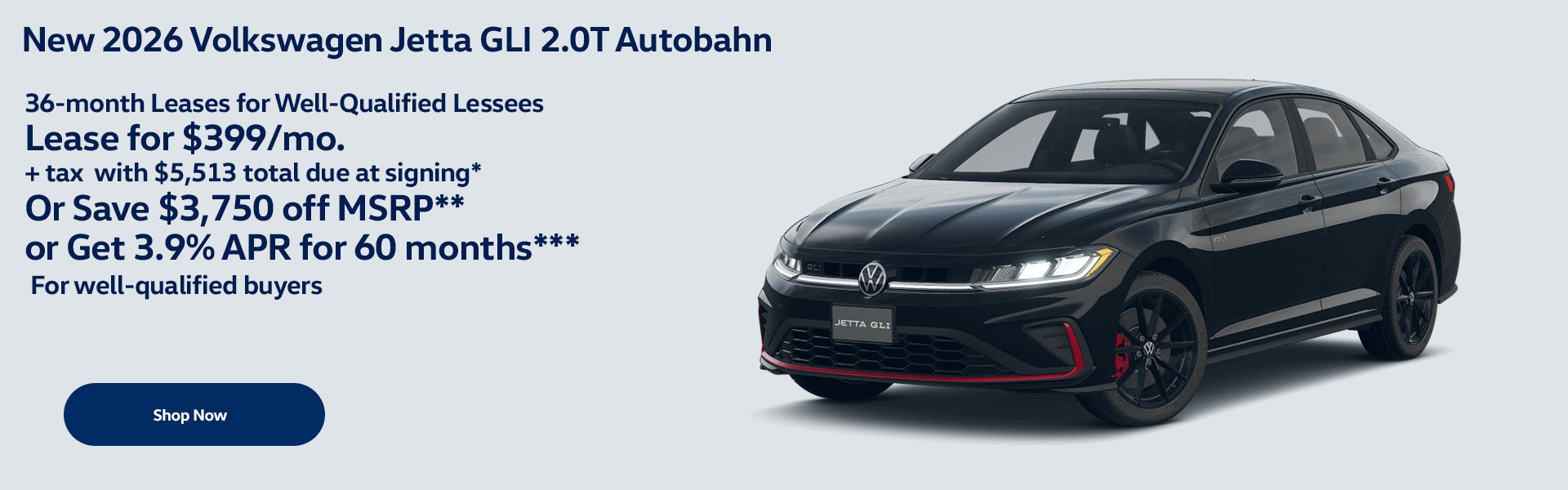 New 2026 Volkswagen Jetta GLI 2.0T Autobahn