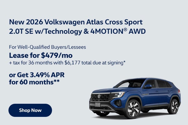 New 2026 Volkswagen Atlas Cross Sport 2.0T SE w/Technology & 4MOTION® AWD