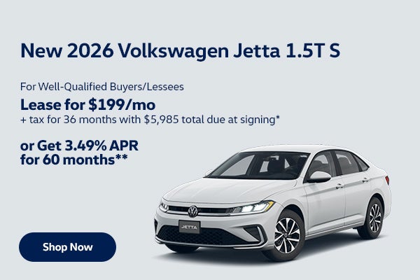 New 2026 Volkswagen Jetta 1.5T S