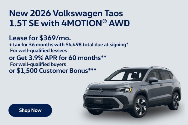 New 2026 Volkswagen Taos 1.5T SE with 4MOTION® AWD